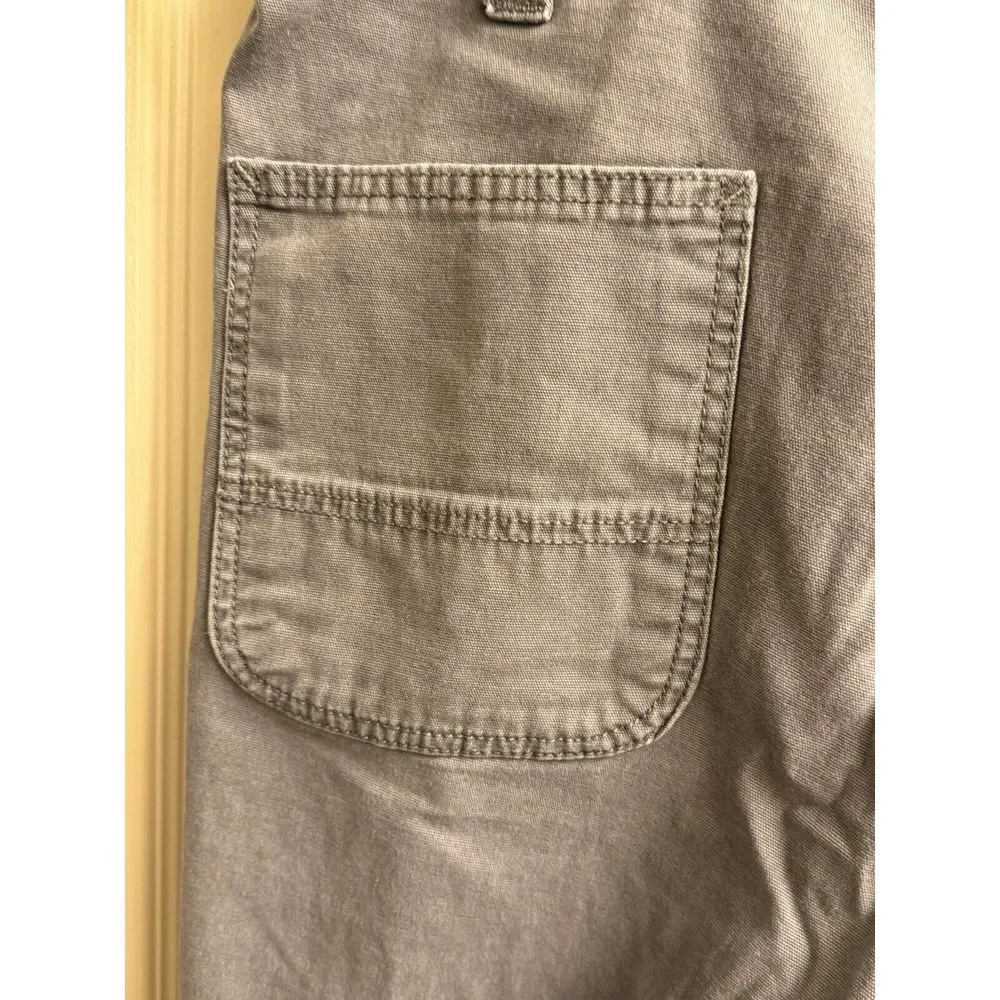 Carhartt Men's 40x30 Gray Relaxed Fit Rugged Flex Canvas‎ Work Pants Jeans